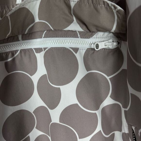 Boden Light Brown & Cream Polka Dot Pullover Hooded Windbreaker size 18 - Picture 6 of 8